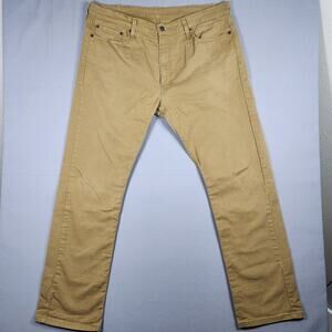 Levi's Men's Tan pants Khaki 513 jeans 38W X 32L 98% cotton